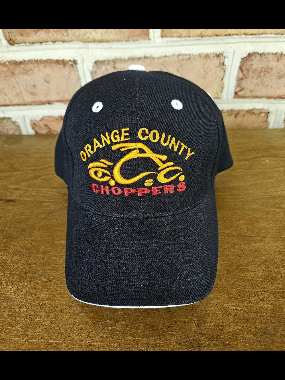 Orange County Choppers Black Embroidered Baseball Cap